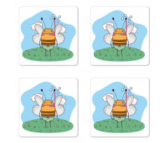 Character with Snorkel Coaster Set Of Four