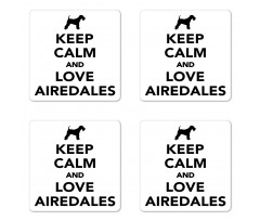 Keep Calm and Love Airedales Coaster Set Of Four