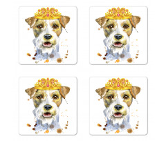 Watercolor Royal Terrier Coaster Set Of Four