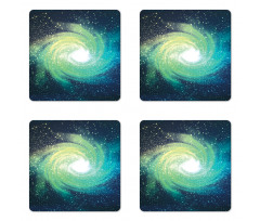 Outer Space Theme Stardust Coaster Set Of Four