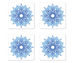 Ethnic Ornament Flower Coaster Set Of Four