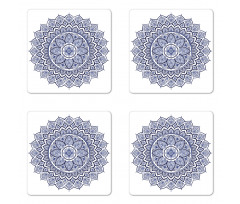 Meditative Floral Art Coaster Set Of Four