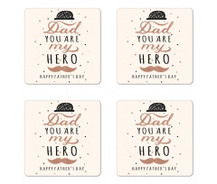 Dad You are My Hero Coaster Set Of Four