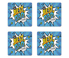 Pop Art Speech Bubble Coaster Set Of Four