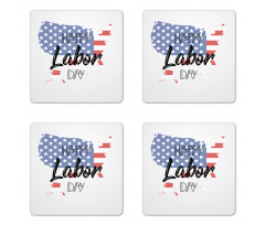 American Holiday Concept Coaster Set Of Four