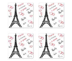 Eiffel Tower Paris Coaster Set Of Four