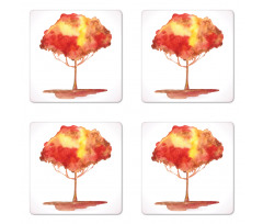 Gradient Mystic Vignette Coaster Set Of Four