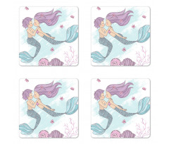 Underwater Couple Coaster Set Of Four