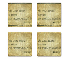 Euripides Sayings Art Coaster Set Of Four