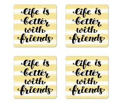 Buddies Anniversary Coaster Set Of Four