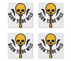 Born to Be Wild Words Coaster Set Of Four