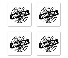 Fully Hundred Percent Geek Coaster Set Of Four