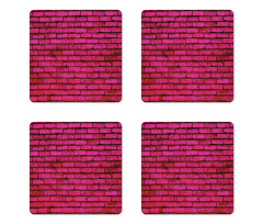 Grunge Bricks Art Coaster Set Of Four