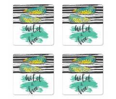 Wild and Free Art Coaster Set Of Four