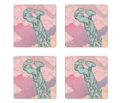 Artwork Sci-fi Robot Coaster Set Of Four