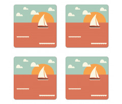 Sailboat Dawning Sun Coaster Set Of Four