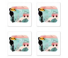 Van and Toucan Coaster Set Of Four