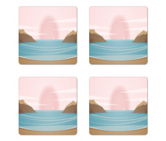 Bay and Pastel Sky Coaster Set Of Four