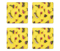 Tender Spring Flowers Coaster Set Of Four