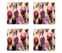 Vegetables and Figs Coaster Set Of Four