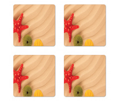 Exotic Caribbean Beach Coaster Set Of Four