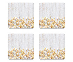 Sea Shells on Timber Coaster Set Of Four