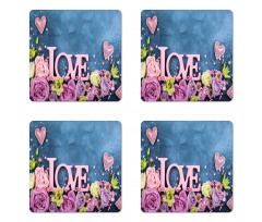 Valentines Bouquet Coaster Set Of Four