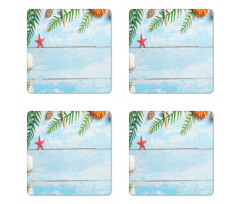 Fish Seashell Maritime Coaster Set Of Four