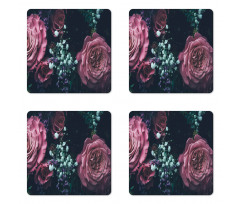 Dreamy Romantic Flower Coaster Set Of Four