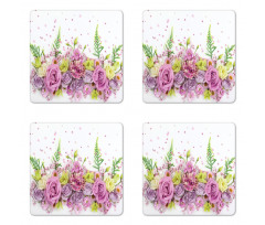 Spread Romantic Flower Coaster Set Of Four