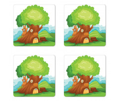 Cartoon Fantasy Home Coaster Set Of Four