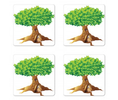 Home in Majestic Trunk Coaster Set Of Four