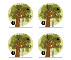 Childhood Dream Home Coaster Set Of Four