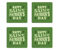 Happy Saint Patrick's Art Coaster Set Of Four
