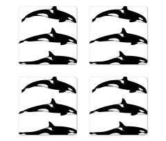 Orca Killer Whales Coaster Set Of Four