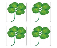 Detailed 4 Leaf Shamrock Coaster Set Of Four