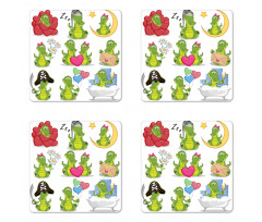 Characters in Action Coaster Set Of Four