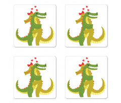 Romantic Couple Hugging Coaster Set Of Four