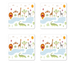 Forest Landscape Coaster Set Of Four