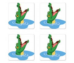 Animal Head out of Water Coaster Set Of Four