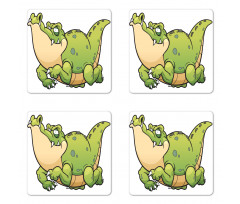 Beefy Alligator Pattern Coaster Set Of Four