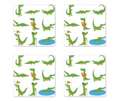 Happy Cartoon Characters Coaster Set Of Four