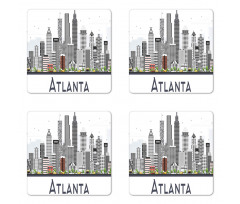 Atlanta City Architecture Coaster Set Of Four