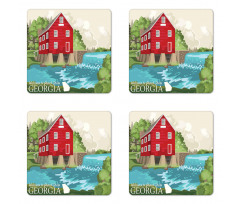 House in the Nature Coaster Set Of Four