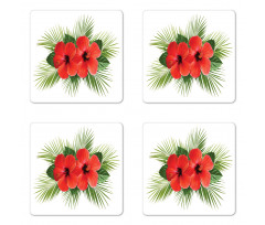 Simple Petal Arrangement Coaster Set Of Four