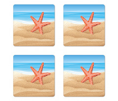 Starfish on the Beach Coaster Set Of Four