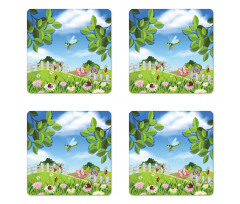 Spring Scene Coaster Set Of Four