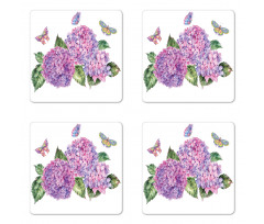 Hydrangea Leaves Coaster Set Of Four