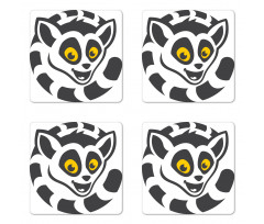 Endemic Monkey Happy Head Coaster Set Of Four