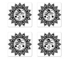 Astronomy Sun and Moon Coaster Set Of Four